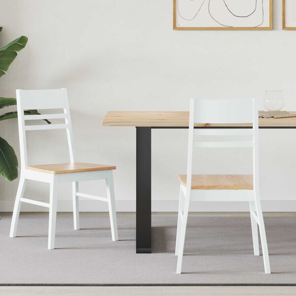 vidaXL Trpezarijske stolice 2 pcs Bijelo 43 x 54 x 89 cm