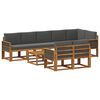 vidaXL Set vanjskih sofa 9 pcs Prirodna i antracit Poliester