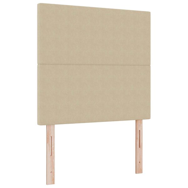 vidaXL LED glava kreveta S LED lampica Siva zelena 80 cm Poliester