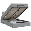 vidaXL Podesivi krevet s madracem Svjetlosiva 120 x 200 cm Tkanina