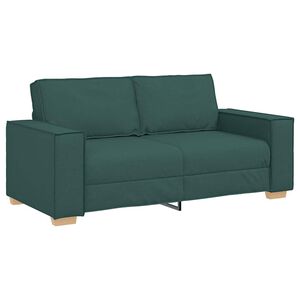 vidaXL Dvosjed Sofa Tamnozelena 140 cm Tkanina