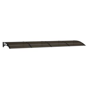 vidaXL Nadstre&scaron;nica za vrata Crna 400x100 cm Polikarbonat