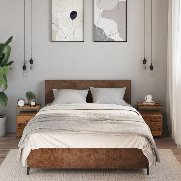vidaXL Noćni ormarići 2 kom Staro drvo 34x35,5x50 cm Konstruirano drvo