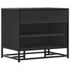 vidaXL Klupa za cipele crna 60x40x53,5 cm izrađena od drveta i metala