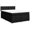 vidaXL Krevet s oprugama i madracem crni 140 x 190 cm od tkanine