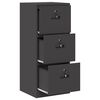 vidaXL Kabinet za datoteke s ladicama Crna 45,5 x 42 x 106,5 cm