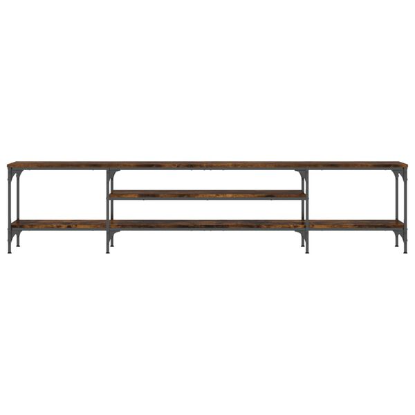 vidaXL TV ormarić boja dimljenog hrasta 201x35x45 cm od drva i željeza