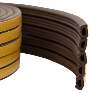vidaXL Samoljepiva brtvila za prozore Smeđa 10 x 6 mm 12 m EPDM pjena