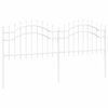 vidaXL Vrtna Ograda Bijelo 190 cm Čelik s praškastim premazom