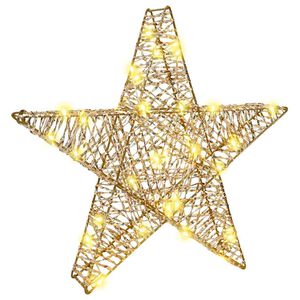 vidaXL 3D Zvijezda 50 LED lampica Topla bijela 55 x 52.5 x 9 cm PET