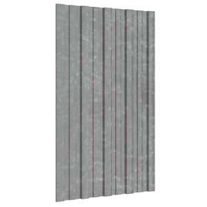 vidaXL Krovni panel 12 kom. Srebrna 80 x 45 cm Pocinčani čelik