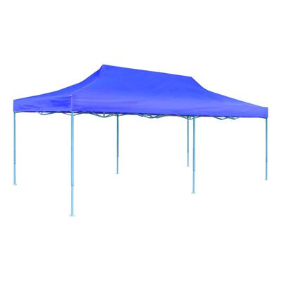 vidaXL Sklopivi Pop-up šator za zabave plavi 3 x 6 m