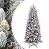 vidaXL Umjetno božićno drvce Bijela 210 cm PVC, plastika, čelik i PE