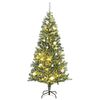 vidaXL Umjetno božićno drvce 300 LED s kuglicama i snijegom 210 cm