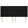 vidaXL Uzglavlje s u&scaron;ima crno 163x16x118/128 cm bar&scaron;unasto