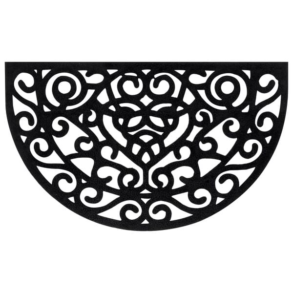 vidaXL Otirač poluokrugli 45 x 75 cm gumeni