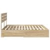 vidaXL Krevetna konstrukcija s ladicama s uzglavljem Konstruirano drvo