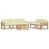 vidaXL Set vanjskih sofa 6 kom. Bijela i krem