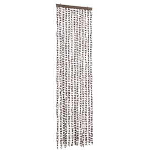vidaXL Zastor protiv muha Smeđesiva i bijeli 56 x 200 cm od &scaron;enila
