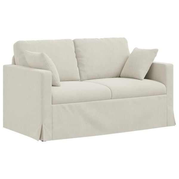 vidaXL Sofa Krema 138 x 78 x 80 cm Bar&scaron;un