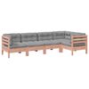 vidaXL 5-dijelni set vrtnih sofa s jastucima masivno drvo duglazije