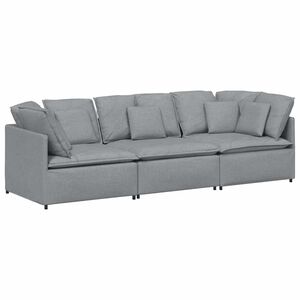vidaXL Modularna sofa s jastucima, tkanina, svijetlo siva