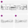 vidaXL Set vanjskih sofa s jastukom 6 pcs Prirodna i crna