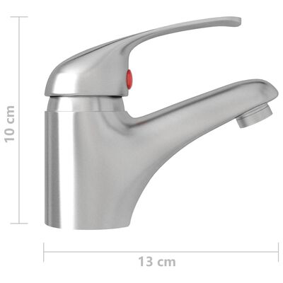 vidaXL Miješalica za umivaonik srebrna 13 x 10 cm