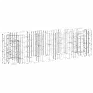 vidaXL Gabionska povi&scaron;ena gredica od pocinčanog željeza 190x50x50 cm