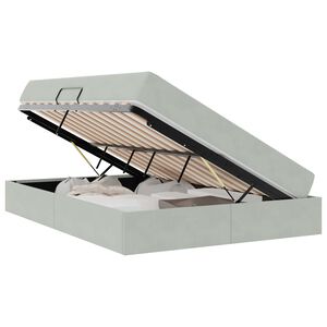 vidaXL Krevet s madracem i skladi&scaron;tem Svijetlo siva 140 x 200 cm