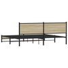 vidaXL Metalni okvir kreveta bez madraca boja hrasta sonome 200x200 cm