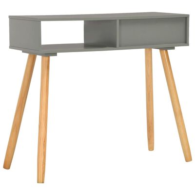 vidaXL Konzolni stol sivi 80 x 30 x 72 cm od masivne borovine