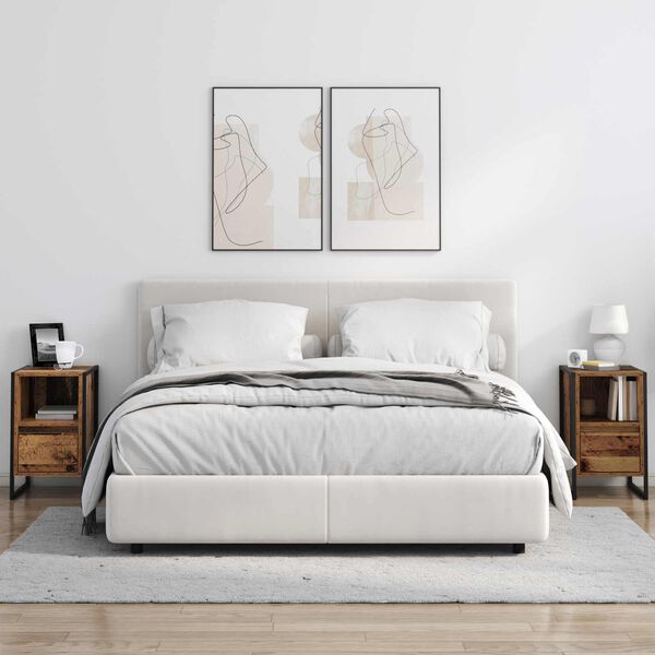 vidaXL Noćni ormarić Staro drvo 39,5 x 30 x 50 cm Konstruirano drvo