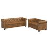 vidaXL Set dvosjeda i trosjeda Chesterfield smeđi
