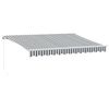 vidaXL Tenda na ručno uvlačenje s LED antracit i bijela 350 x 250 cm