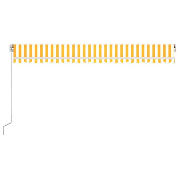 vidaXL Tenda na ručno uvlačenje 500 x 300 cm žuto-bijela