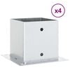 vidaXL Postolja za stupove kvadratna 4 kom 141x141 mm pocinčani čelik