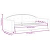 vidaXL Dnevni krevet crni 90 x 190 cm od tkanine