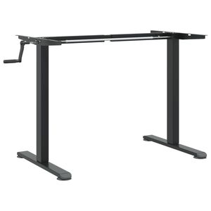 vidaXL Samostojeći okvir za stol crni (94-135)x60x(70-114) cm čelični