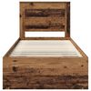 vidaXL Krevetna konstrukcija Staro drvo 90 x 190 cm Čvrsto borovo drvo