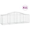 vidaXL Lučne gabionske ko&scaron;are 11 kom 200x50x60/80 cm pocinčano željezo