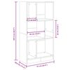 vidaXL Regal za knjige boja betona 57x28,5x107,5 cm konstruirano drvo
