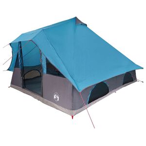 vidaXL Tipi šator s krovom s pohranom Plava 358 x 296 x 258 cm taft