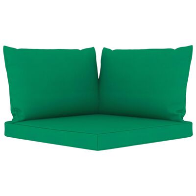vidaXL Vrtni trosjed od paleta od borovine sa zelenim jastucima