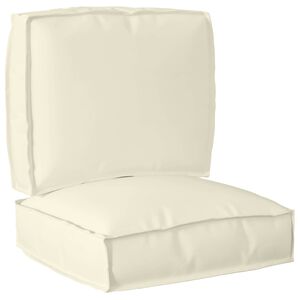 vidaXL Set jastučića za palete Oxford tkanina Krem 50 x 50 x 12 cm