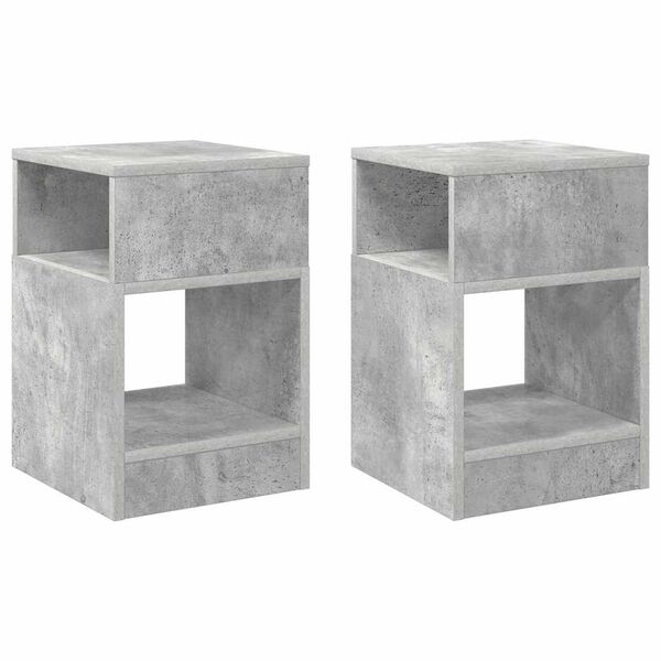 vidaXL Konačna Stolić 2 pcs Betonski sivi 30,5 x 30 x 45 cm
