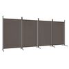 vidaXL Sobna pregrada s 4 panela antracit 346 x 180 cm od tkanine