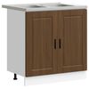 vidaXL Kuhinjski ormarić za sudoper s pohranom Porto 2 pcs Smeđa