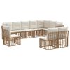 vidaXL Set vanjskih sofa s jastukom 7 pcs Prirodna Poliester