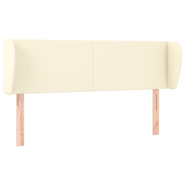 vidaXL Uzglavlje s u&scaron;ima krem 147x23x78/88 cm od umjetne kože